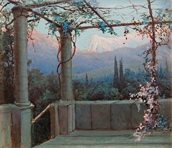 The Mountains At Dusk - Evstafy Kalashnikov