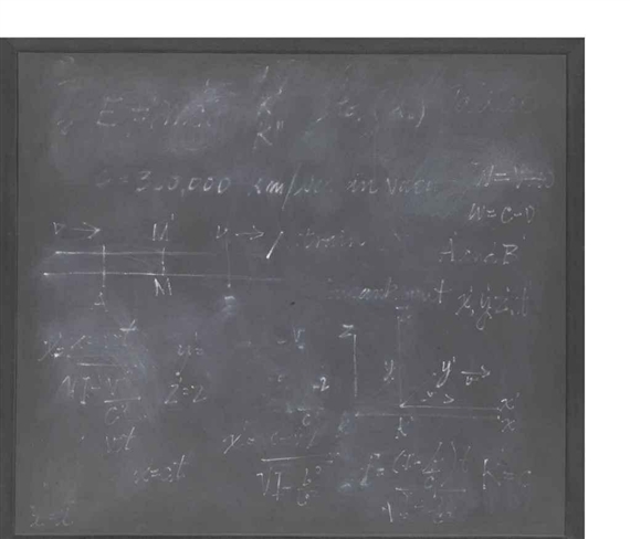 Tablero negro, C= 300,000 km/s by Santiago Cárdenas, 1975