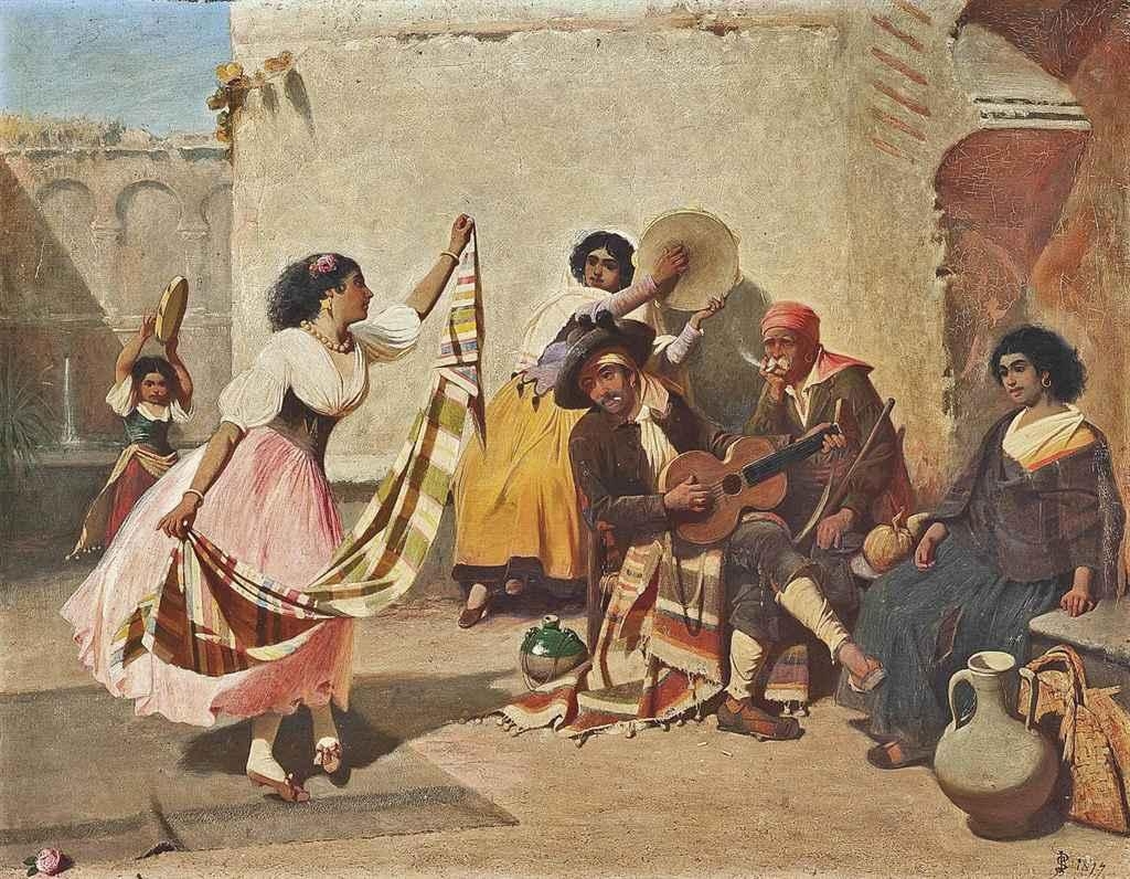 Spanish School, 19th Century A Spanish dance (1877) MutualArt