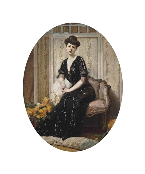 Belle Epoque beauty by Jules Marie Auguste Leroux