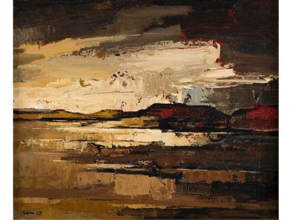 An Evening Landscape by Willem Adriaan Blom