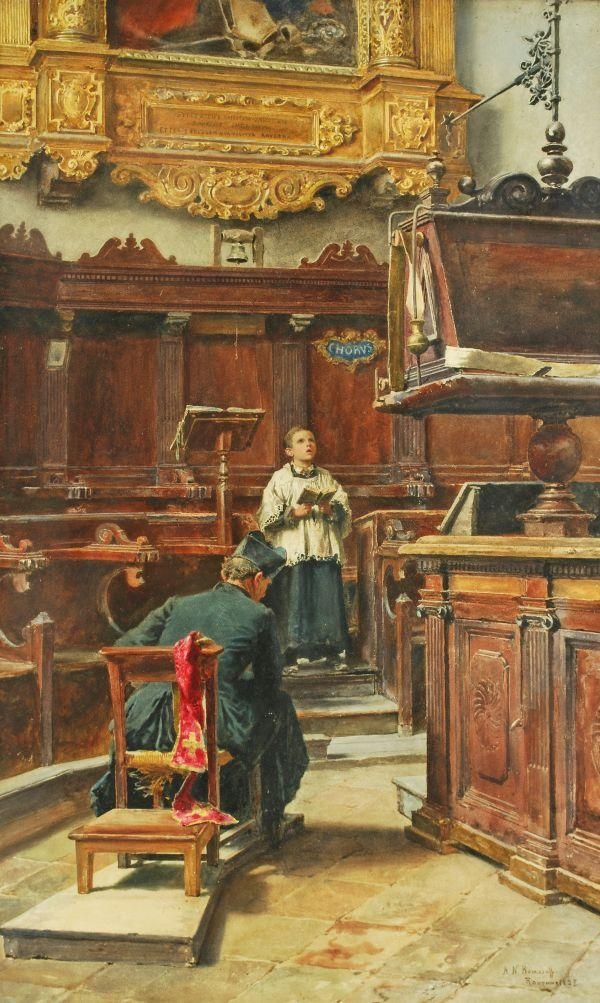 Aleksandr Nikolaevich Roussoff | The choir boy (1887) | MutualArt