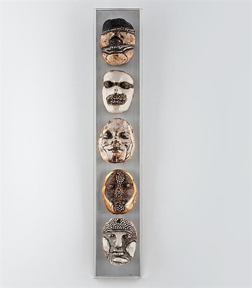 Totem with Five Masks by Michele Oka Doner, 1967-1968