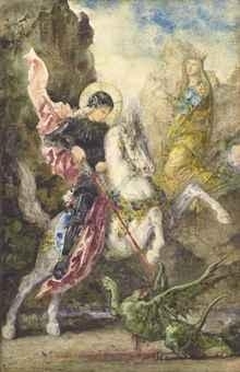 St. George and the Dragon by Gustave Moreau, circa 1869