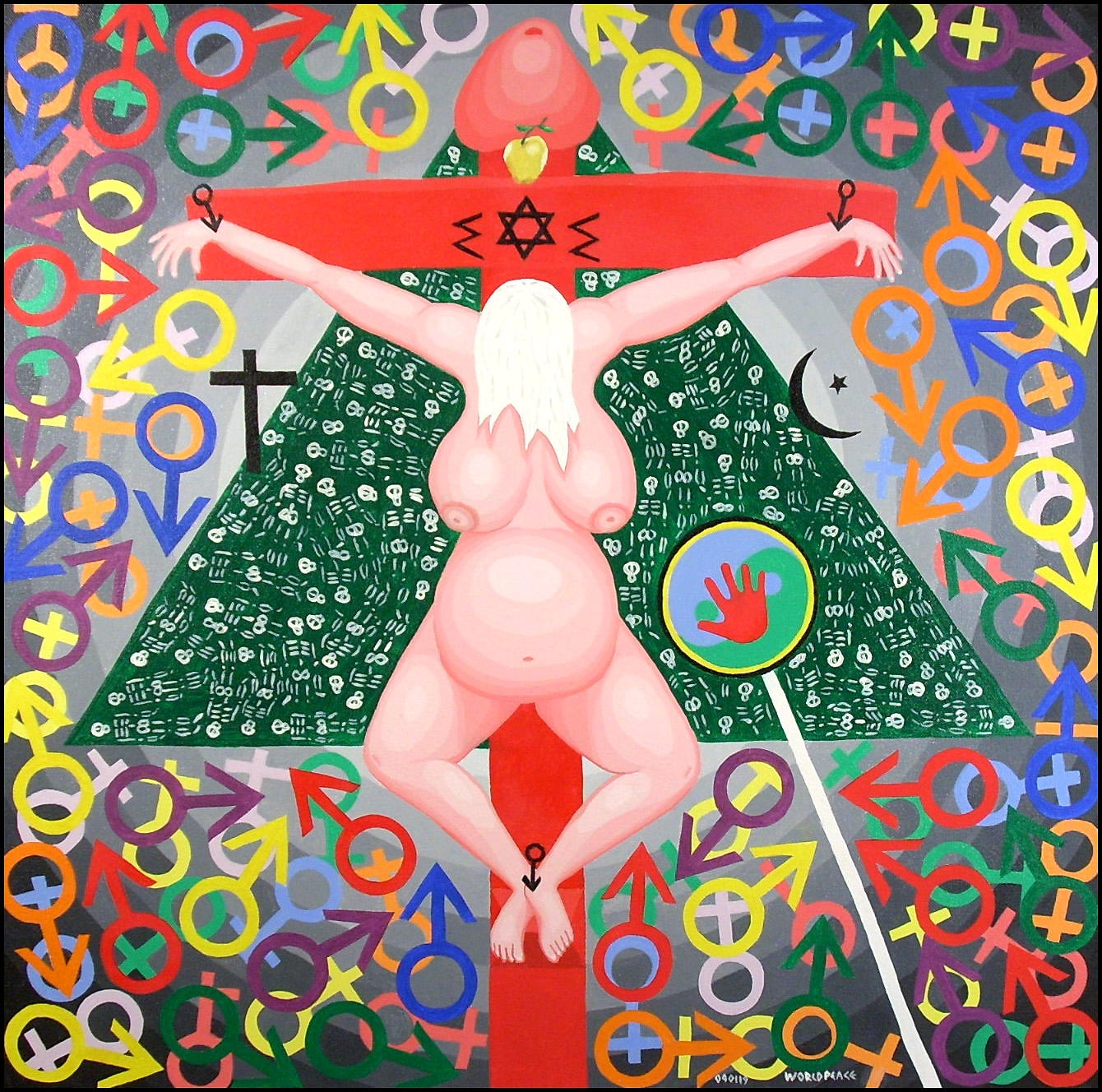 Artwork by John WorldPeace, Eve, Made of oil on canvas