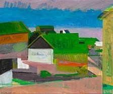 Mykines bygd, Violett Kväll by Sámal Elias Frederik Joensen-Mikines