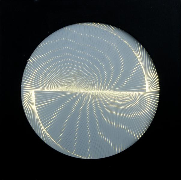 Artwork by Angel Duarte, V 39/1, Made of Neon tube, acrylic glass and painted wood