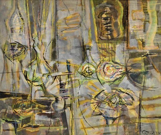 Still Life by Gabor Peterdi, 1953