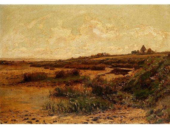 VERLASSENE SALINE AN DER KÜSTE by Eduard Spoerer