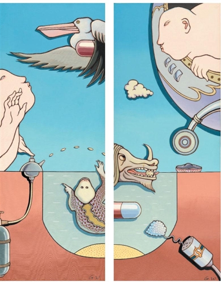 Treasure Hunt No.18 (diptych) by Guan Wei, 1995