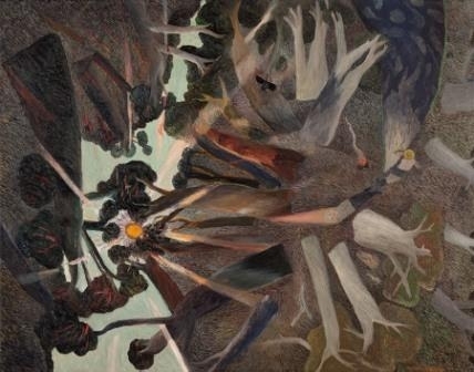 Bush Landscape with Sunbeams by William Robinson, circa 1988