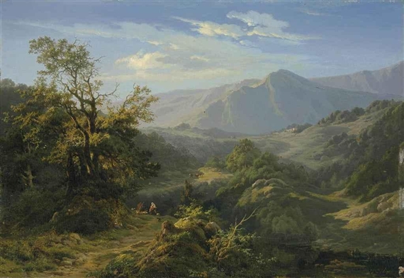 A Mountain Pass by Edouard de Vigne