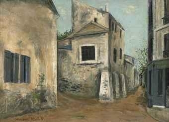 La belle Gabrielle et la rue Saint-Vincent by Maurice Utrillo, circa 1916