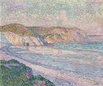Plage à Morgat by Théo van Rysselberghe, 1904
