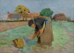 Peasant woman in the field by Henry van de Velde, Circa 1884