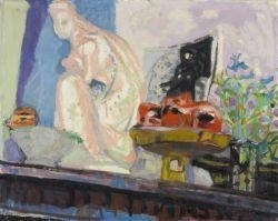 Still life with sculptures by Max Gubler, 1953