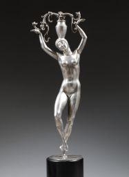Artwork by Séraphin Soudbinine, La source ou la danse, Made of Proof silver stamped with the stamp of a goldsmith with neck brace