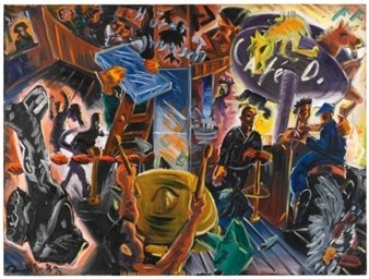 Jörg Immendorff | CAFE DEUTSCHLAND HORERWUNSCH (1983) | MutualArt