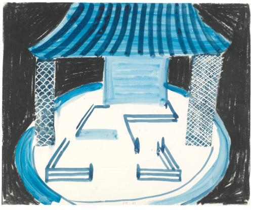 STUDY FOR THE EMPEROR'S PALACE by David Hockney, 1981