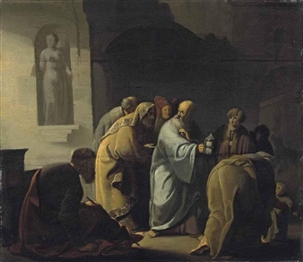 Diogenes searching for an honest man - Willem de Poorter