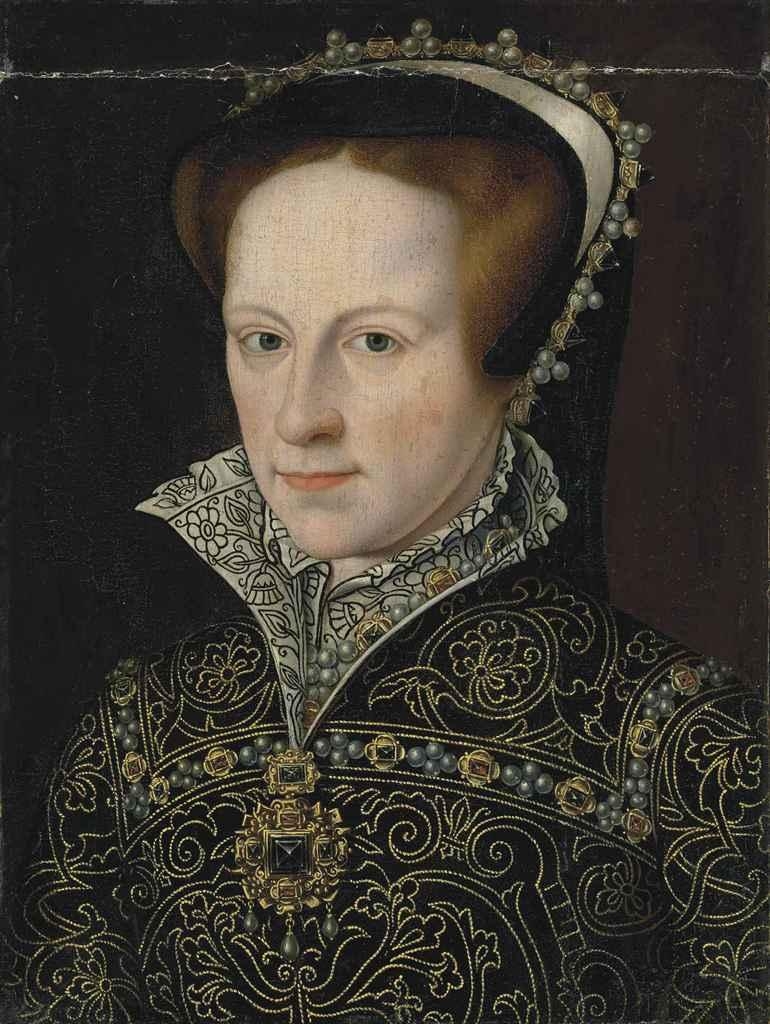 British School 16th Century Portrait Of Mary I Queen Of England Mutualart
