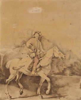 The Polish Rider, after Rembrandt - Jean-Pierre Norblin de La Gourdaine