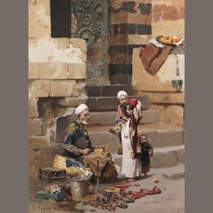 The old shoe maker, Cairo by Raphael von Ambros, 1892