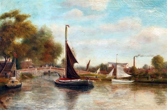 Charles Frederick Rump | Wroxham Bridge (1903) | MutualArt