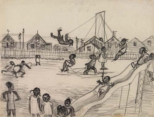 Detroit Playground by Lucienne Bloch, 1932