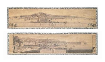 Two works: Veduta di Napoli Dalla Parte di Chiaja; and Prospetto Generale della Citta di Napoli - Ignazio Sclopis