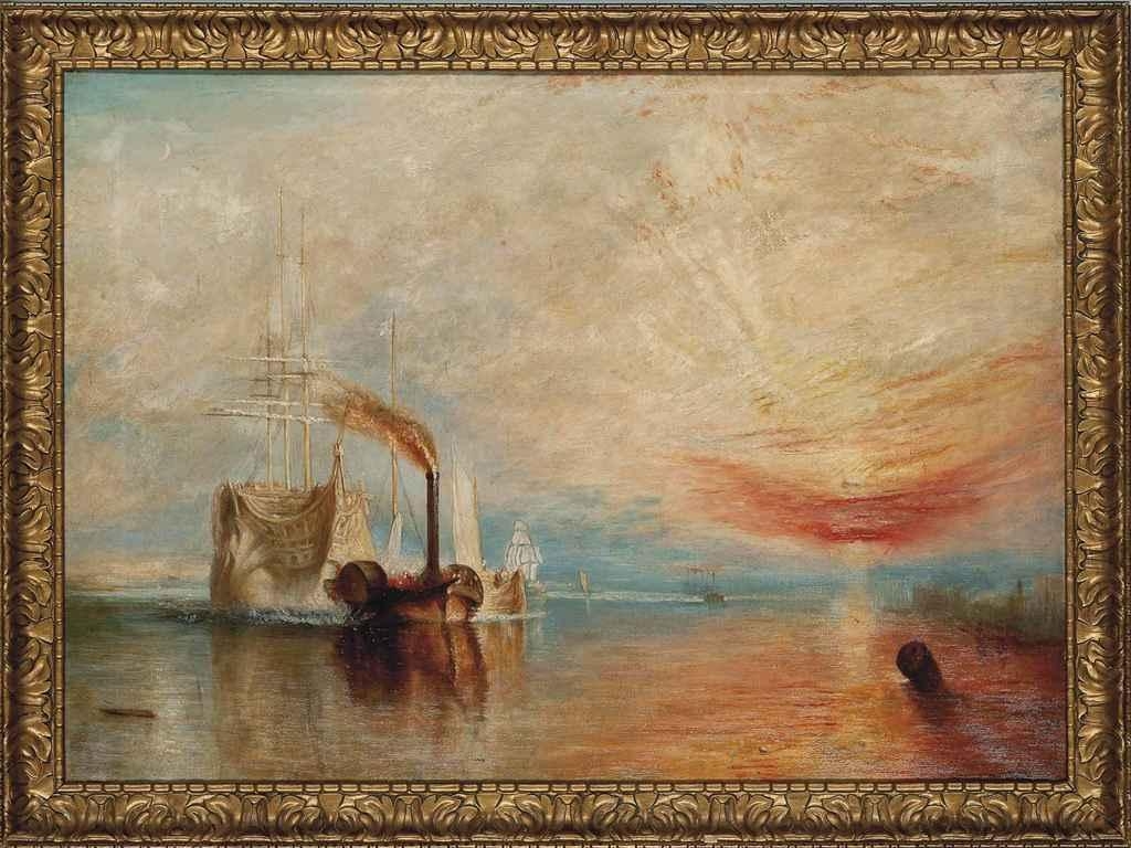 Tableau William Turner - "Le Combattant Temeraire" - Reproduction Sur Toile, Prêt à Accrocher