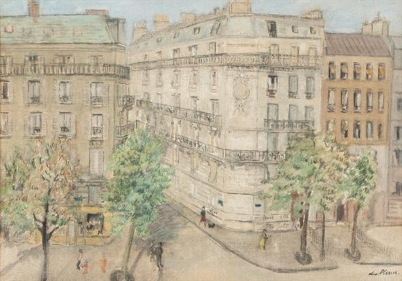 A PARISIAN STREET SCENE by Enslin Hercules du Plessis