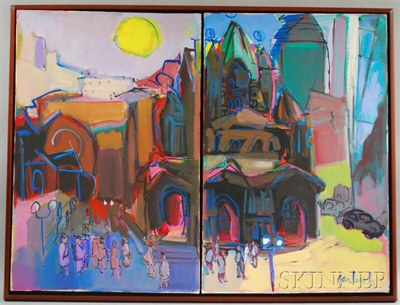 A Diptych: Trinity Church, Boston by Rosalind Farbush
