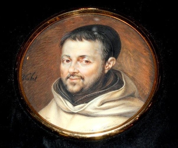 Head and shoulders portrait of a monk - P. Violet