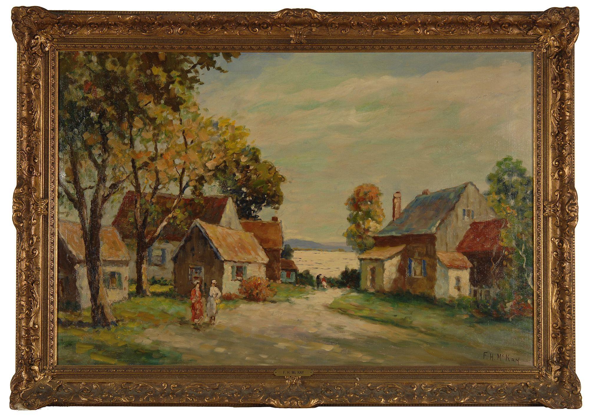 Artwork by Frances H. McKay, At the Bay (Maine), Made of Oil on canvas