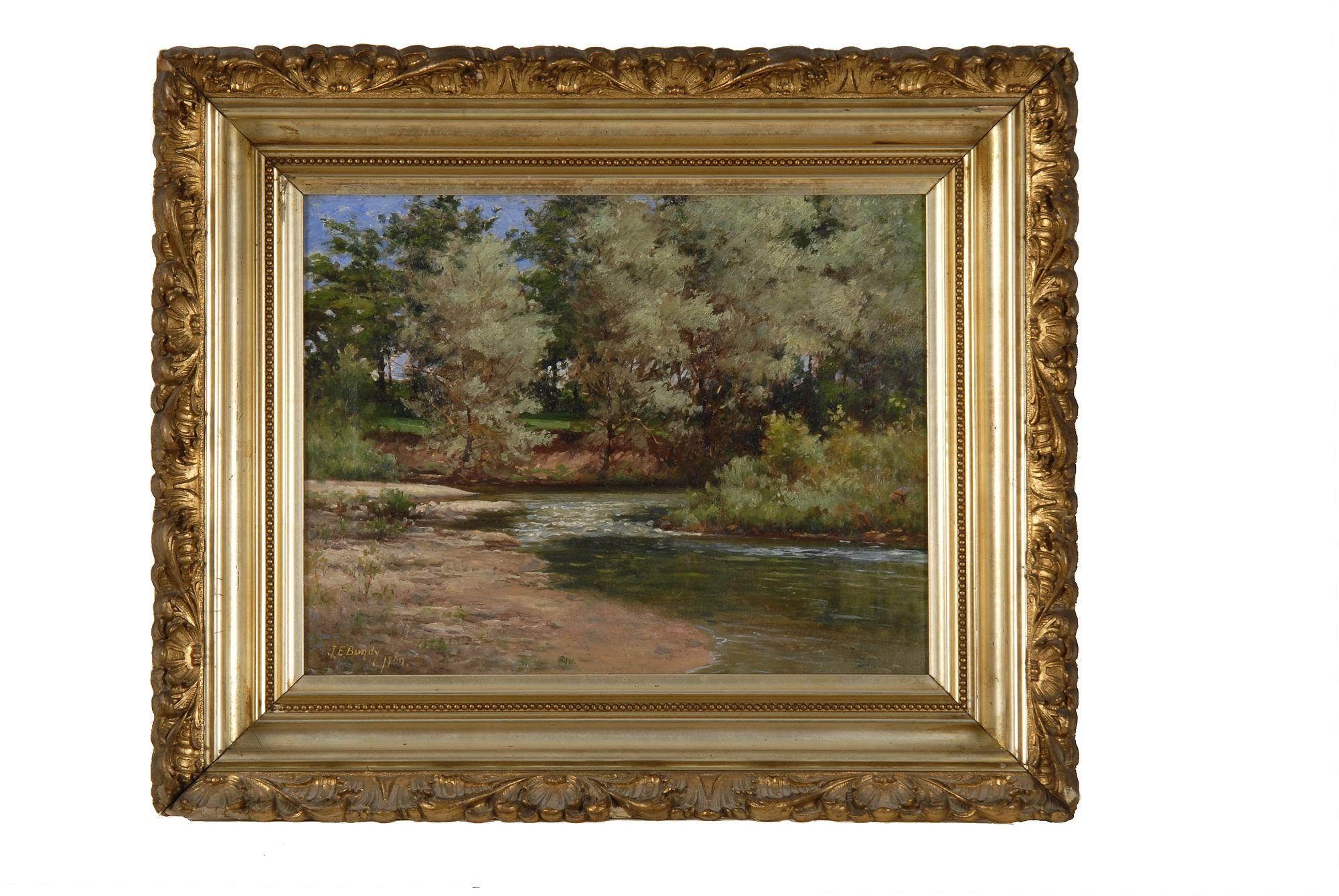 Artwork by John E. Bundy, Bend in the Creek, Made of Oil on canvas