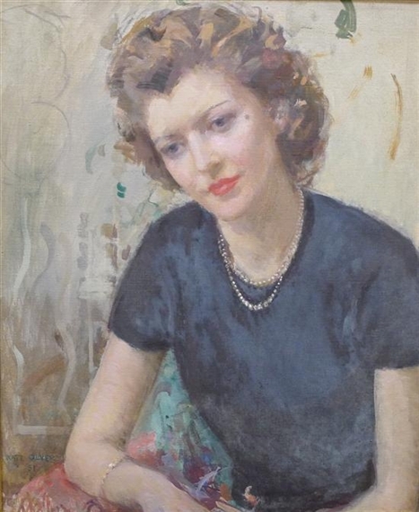 Portrait of Jill Norris by Kate Elizabeth Olver, 1951