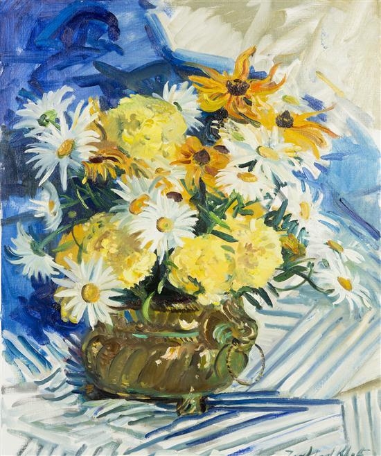 Trafford Partridge Klots Marigolds and Daisies MutualArt