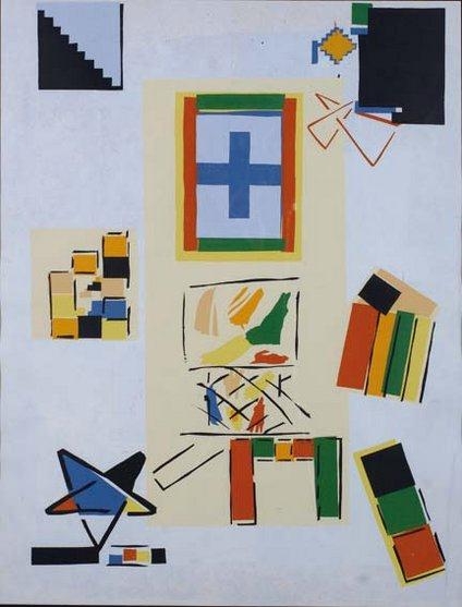 Artwork by Gordon Crook, Untitled - Abstract Composition, Made of screenprint