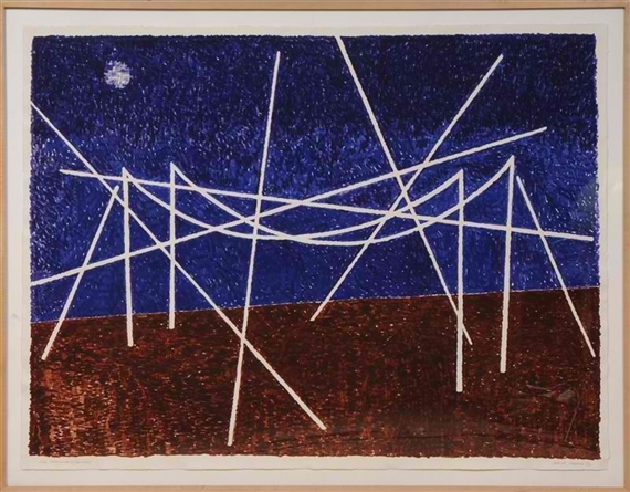 Brian O'Doherty | Rope Drawing #69 (Bridge) | MutualArt