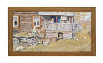 Jam-making in the yard - Valerian Formozov