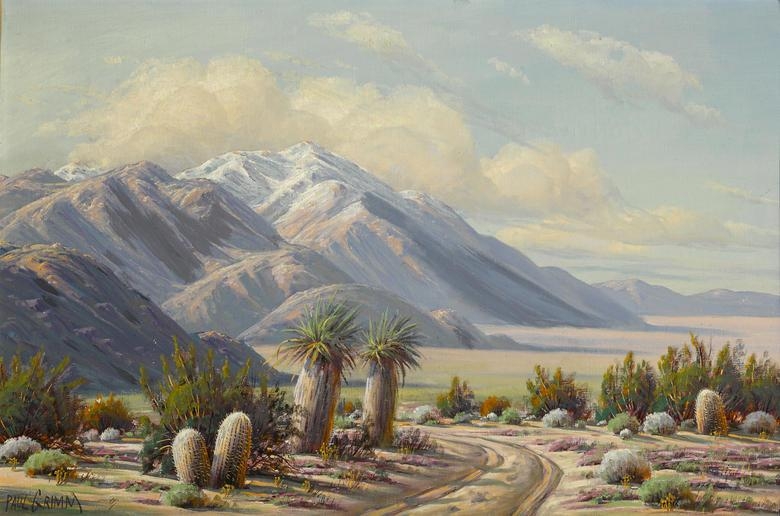 Artwork by Paul Grimm, Desert contrasts, Made of oil on canvas