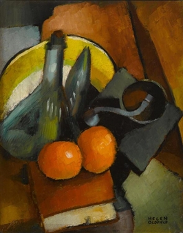 Decanter with coffee mill - Helen Clark Oldfield