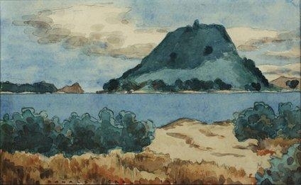 Untitled - Coastal Scene with Headland - Donald Croll