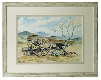 An old broken down wagon in the desert - Vikki Reed