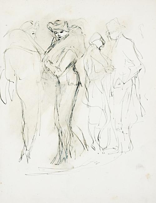 Artwork by William Dobell, 8 Works: Figure Studies on paper, Made of various media
