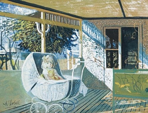 Girl in a Pram (Study for Suzanne and the Goldfish)