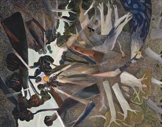 Bush Landscape with Sunbeams by William Robinson, 1988