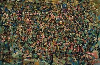 Artwork by Ralph Balson, Non-Objective Painting, Made of Oil on Composition Board