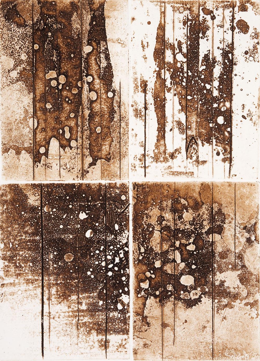 Artwork by Fred Williams, Landscape Quartette, Made of sugar aquatint, resin aquatint, engraving and drypoint